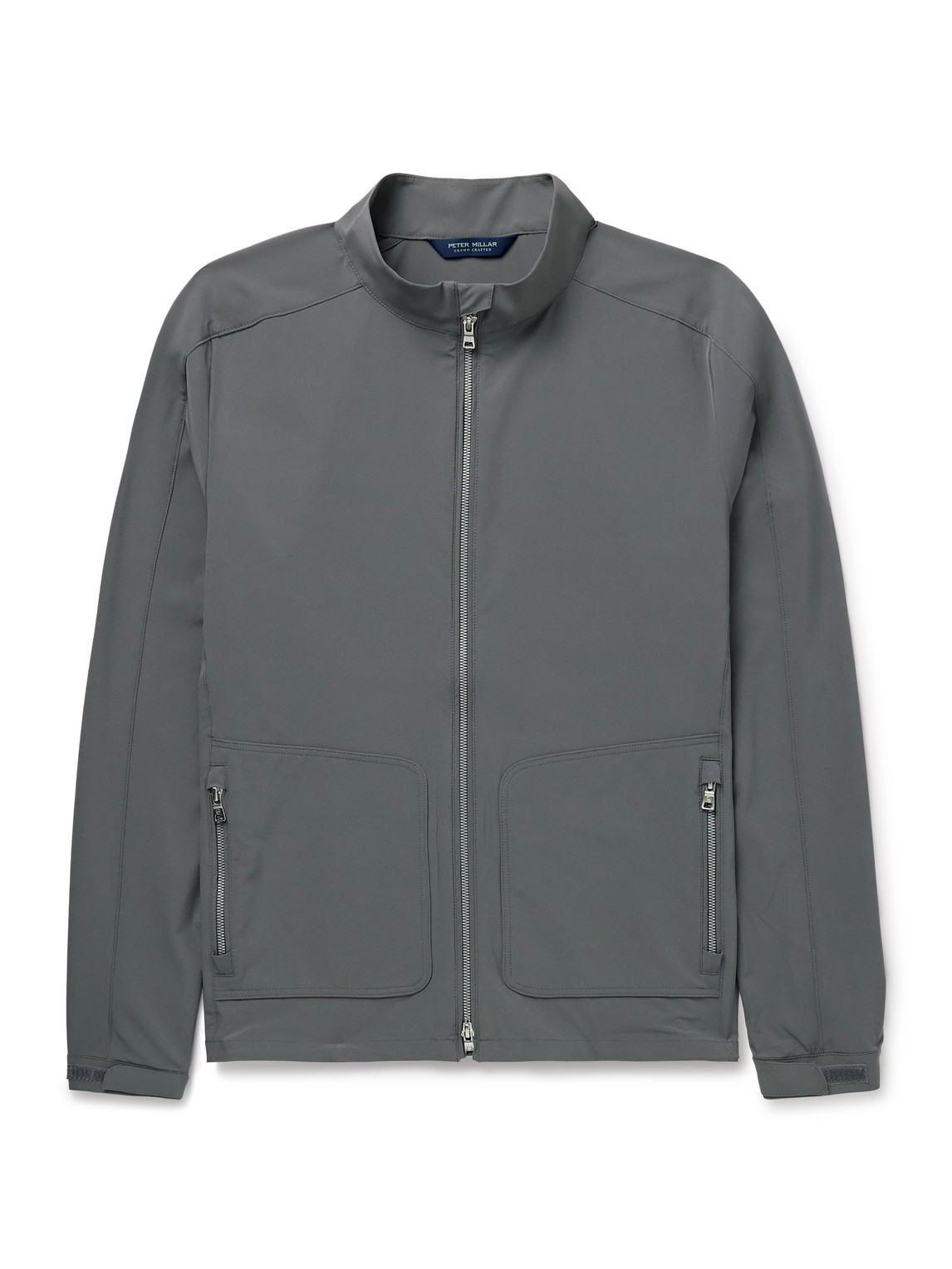 Peter Millar Contour Stretch Recycled-shell Jacket In Gray
