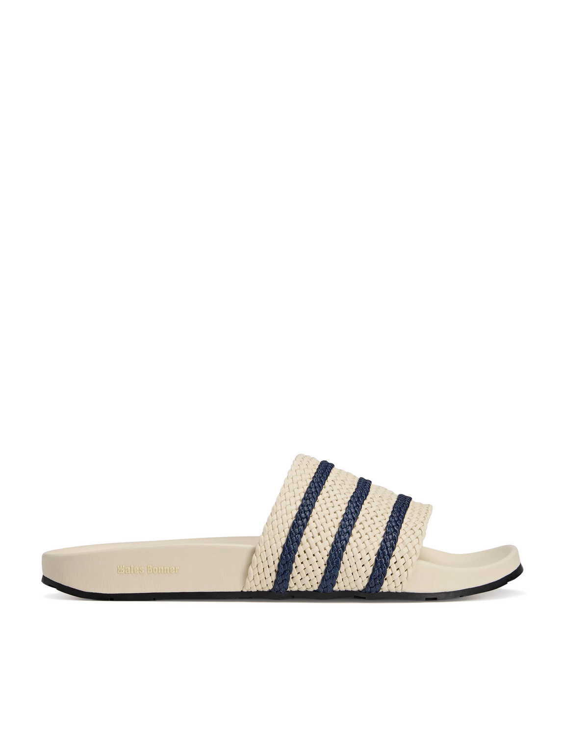 Adidas Originals Wales Bonner Adilette Striped Woven Leather Slides