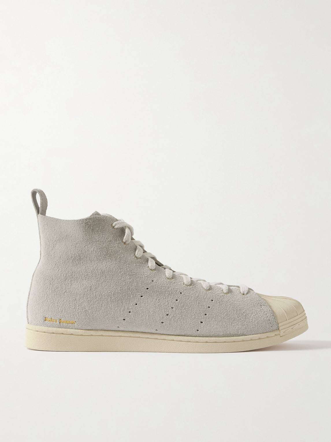 + Wales Bonner Superstar Hi Perforated Suede High-Top Sneakers
