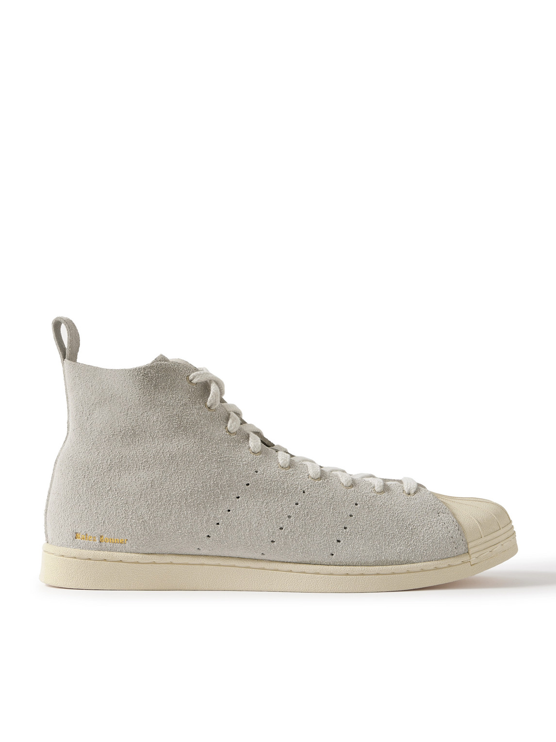 Wales Bonner Superstar Hi Perforated Suede High-Top Sneakers