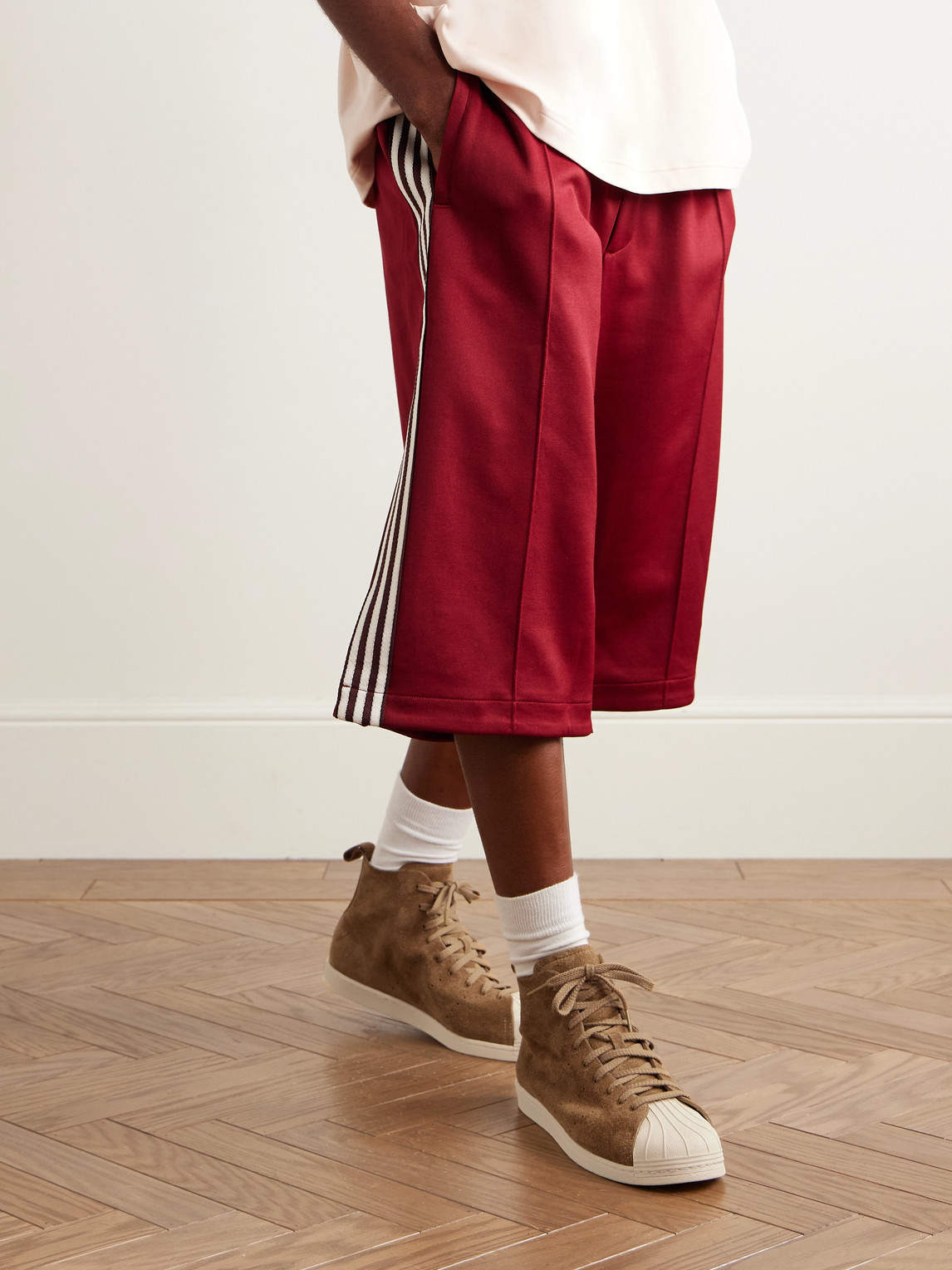 + Wales Bonner Superstar Hi Perforated Suede High-Top Sneakers — 2