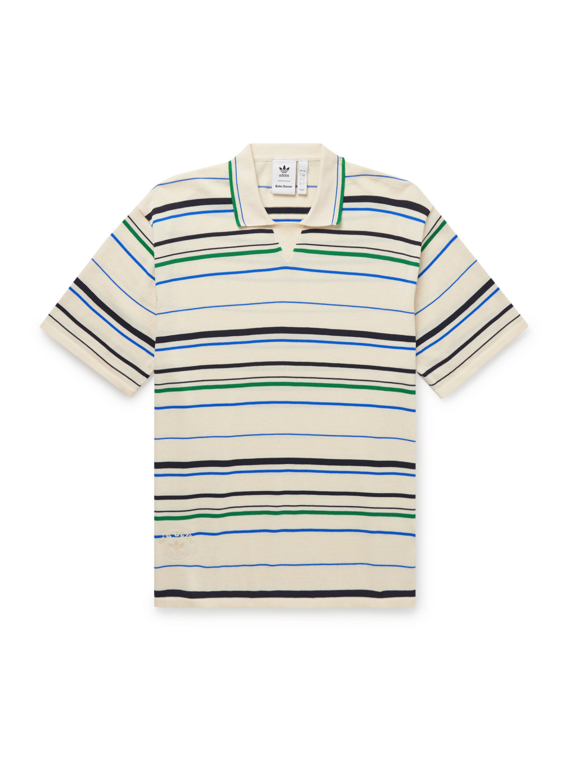 Wales Bonner Striped Recycled Knitted Polo Shirt