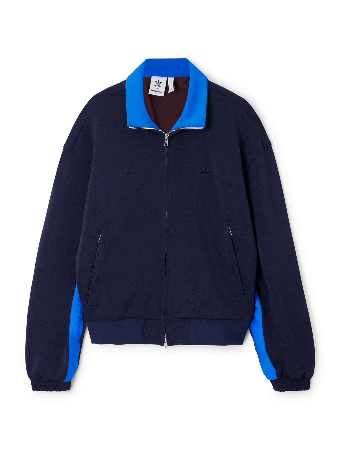 Wales Bonner Satin-Jersey Trimmed Recycled-Piqué Track Jacket