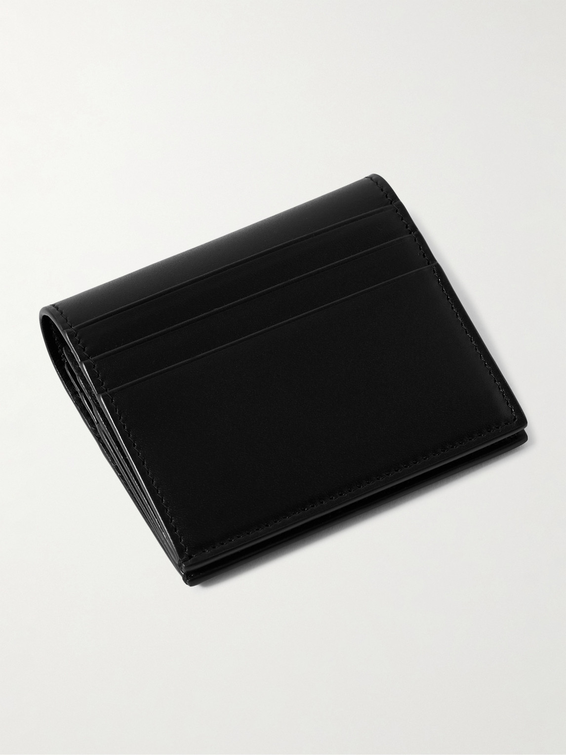 Saint Laurent Logo-print Leather Cardholder In Black