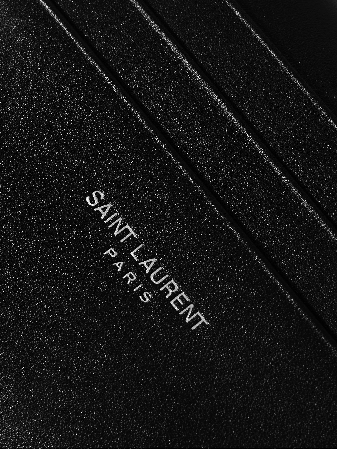 Saint Laurent Logo-print Leather Cardholder In Black