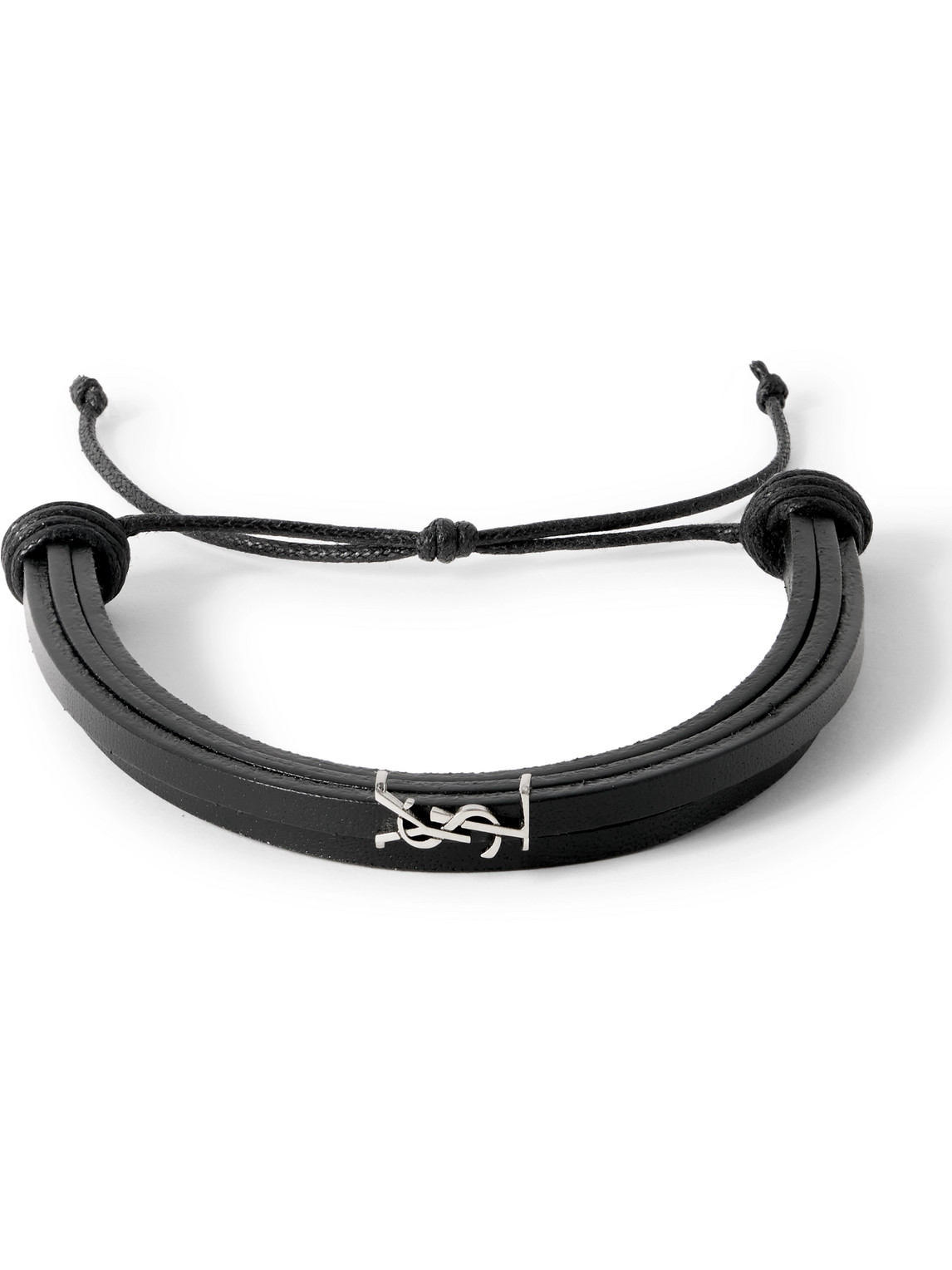 Cassandre Logo-Embellished Leather Bracelet