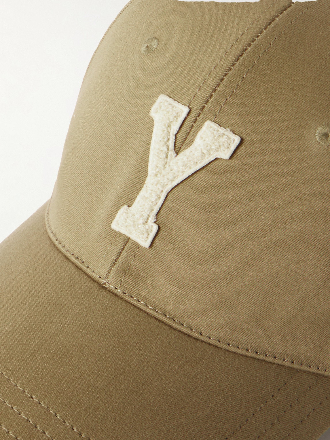 Saint Laurent Classic Baseball Cap With Embroidered Letter Y In Neutrals