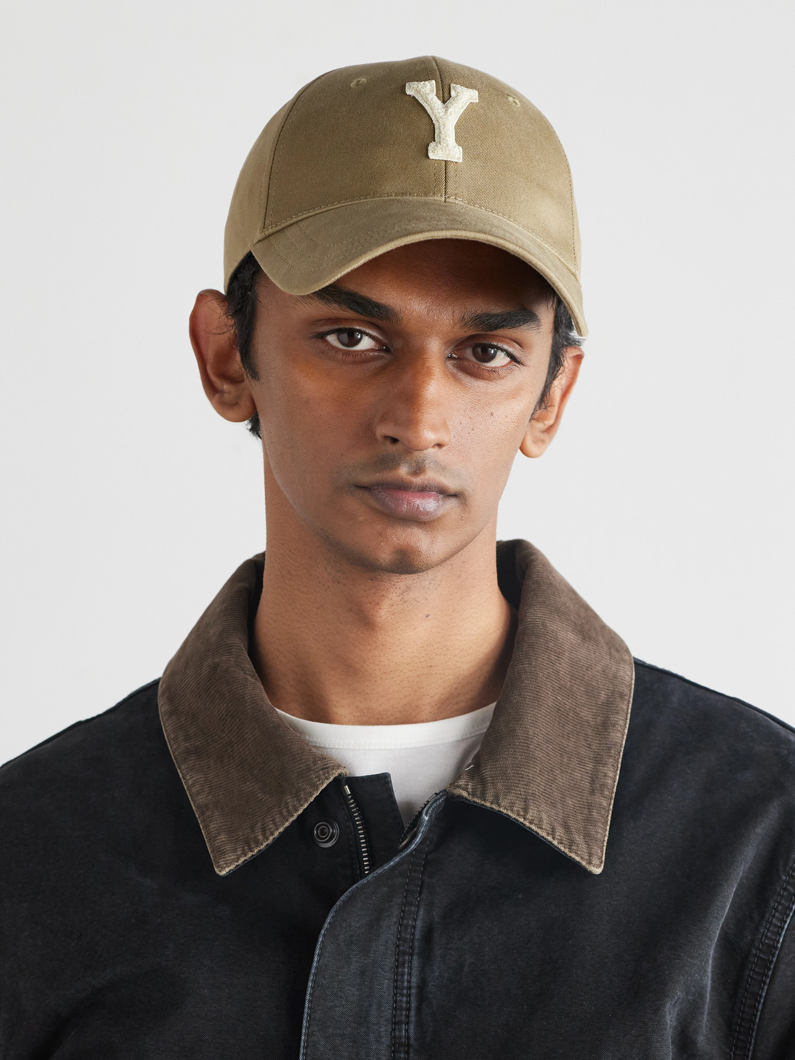 Saint Laurent Classic Baseball Cap With Embroidered Letter Y In Neutrals
