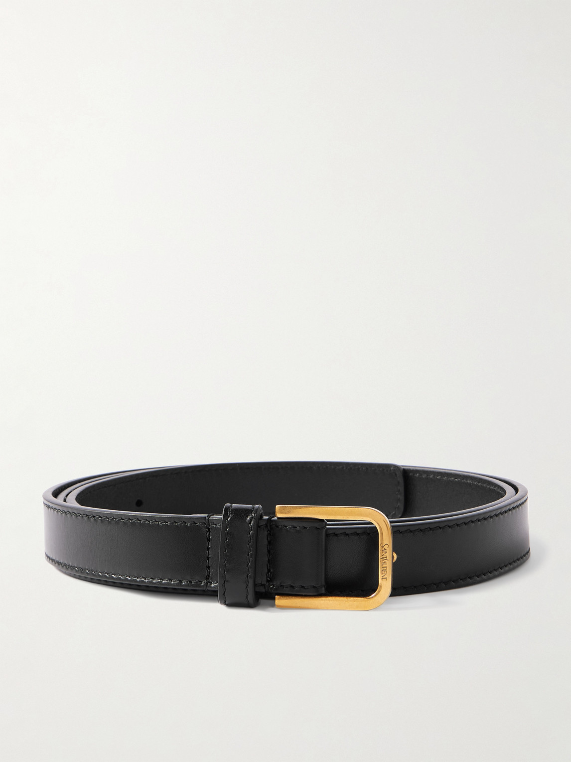 Saint Laurent Leather Belt In Black