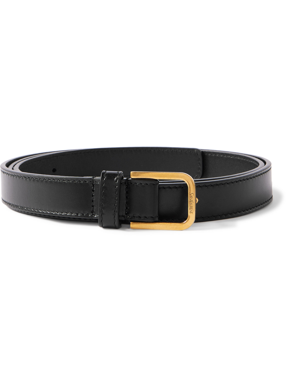 Saint Laurent Leather Belt In Black