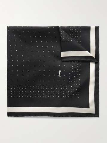 Black Laurent Pocket Square Black Laurent Pocket Square