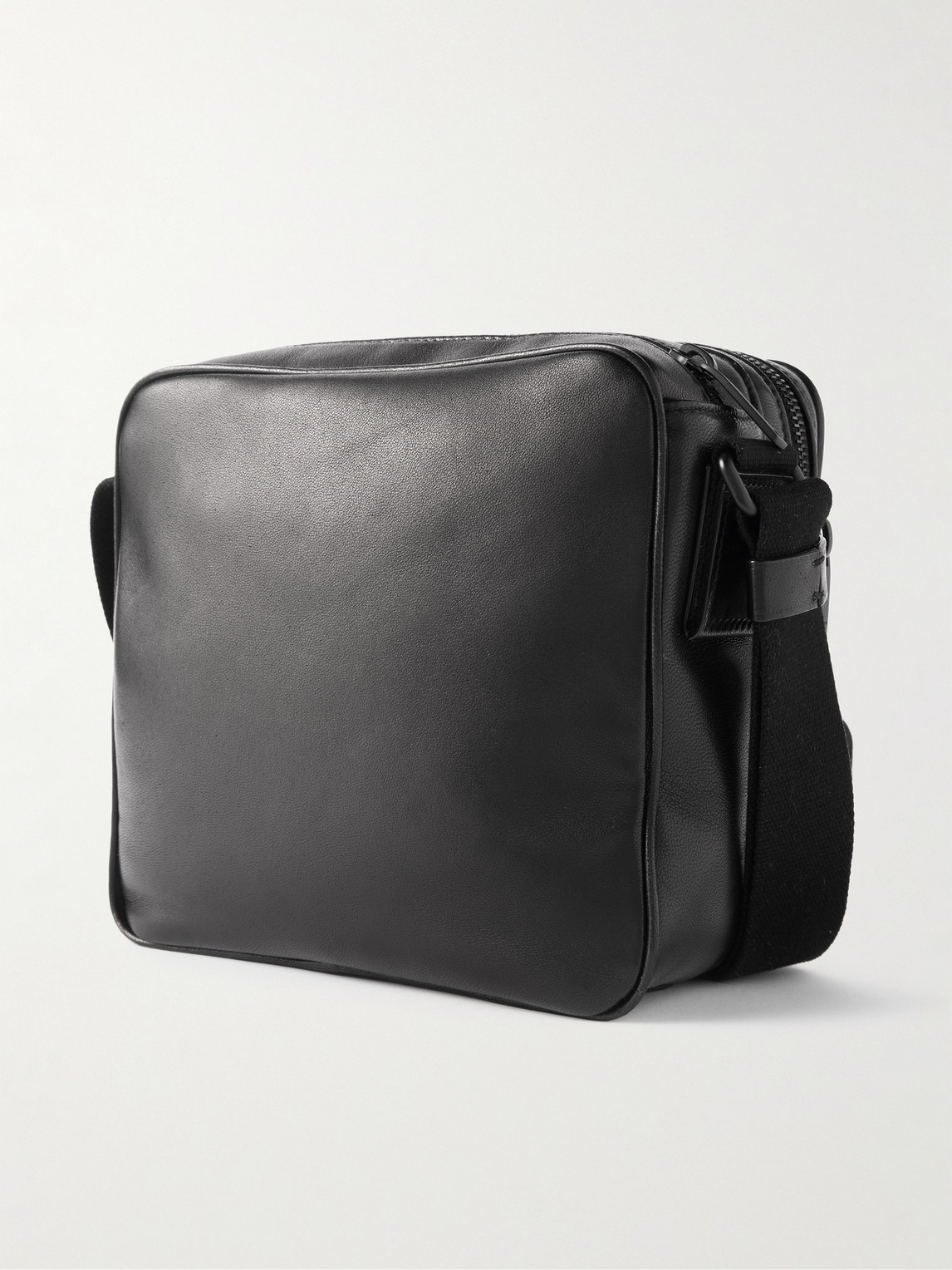 Saint Laurent Niki Cube Logo-embellished Leather Camera Bag In Black