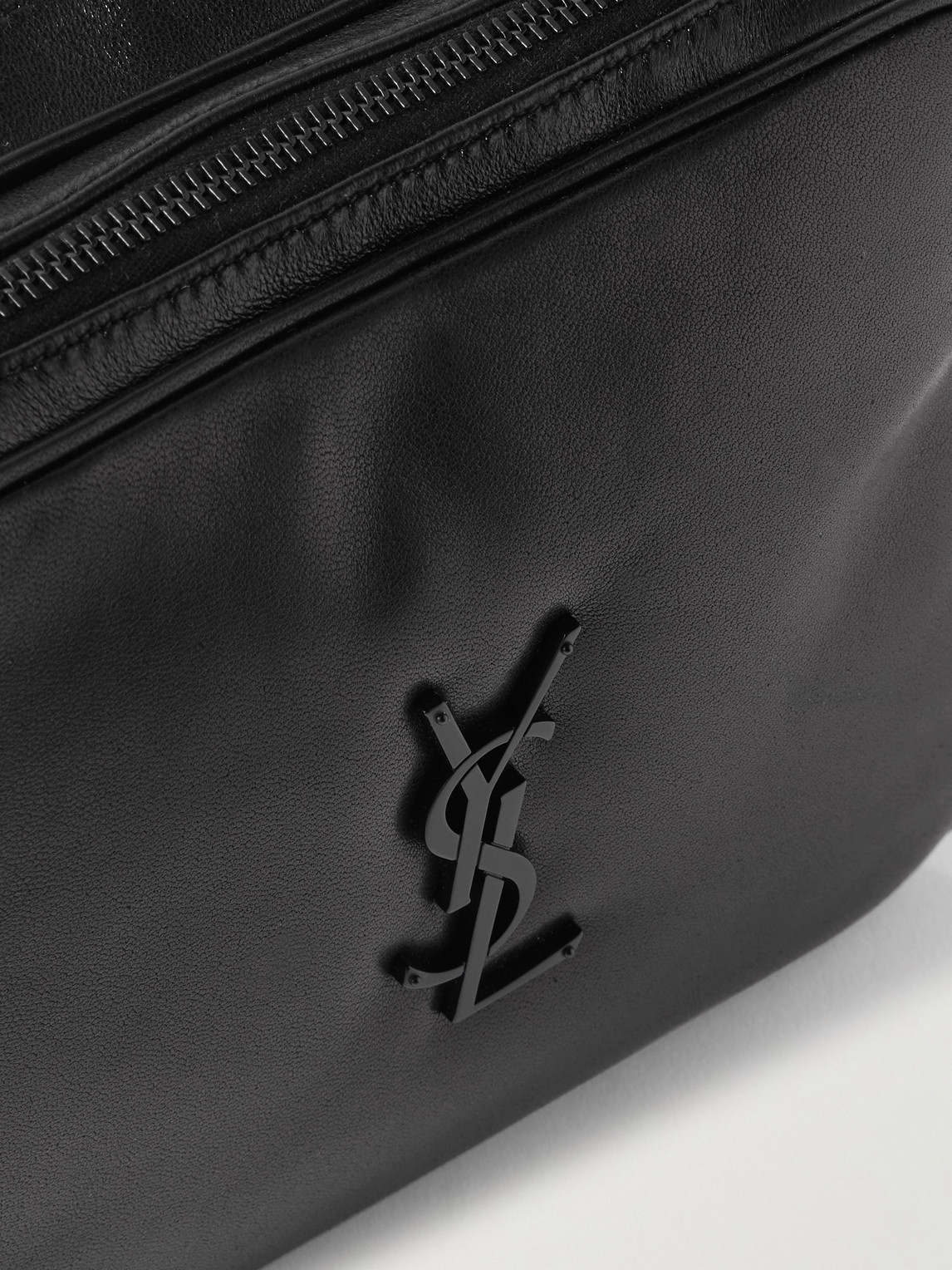 Saint Laurent Niki Cube Logo-embellished Leather Camera Bag In Black