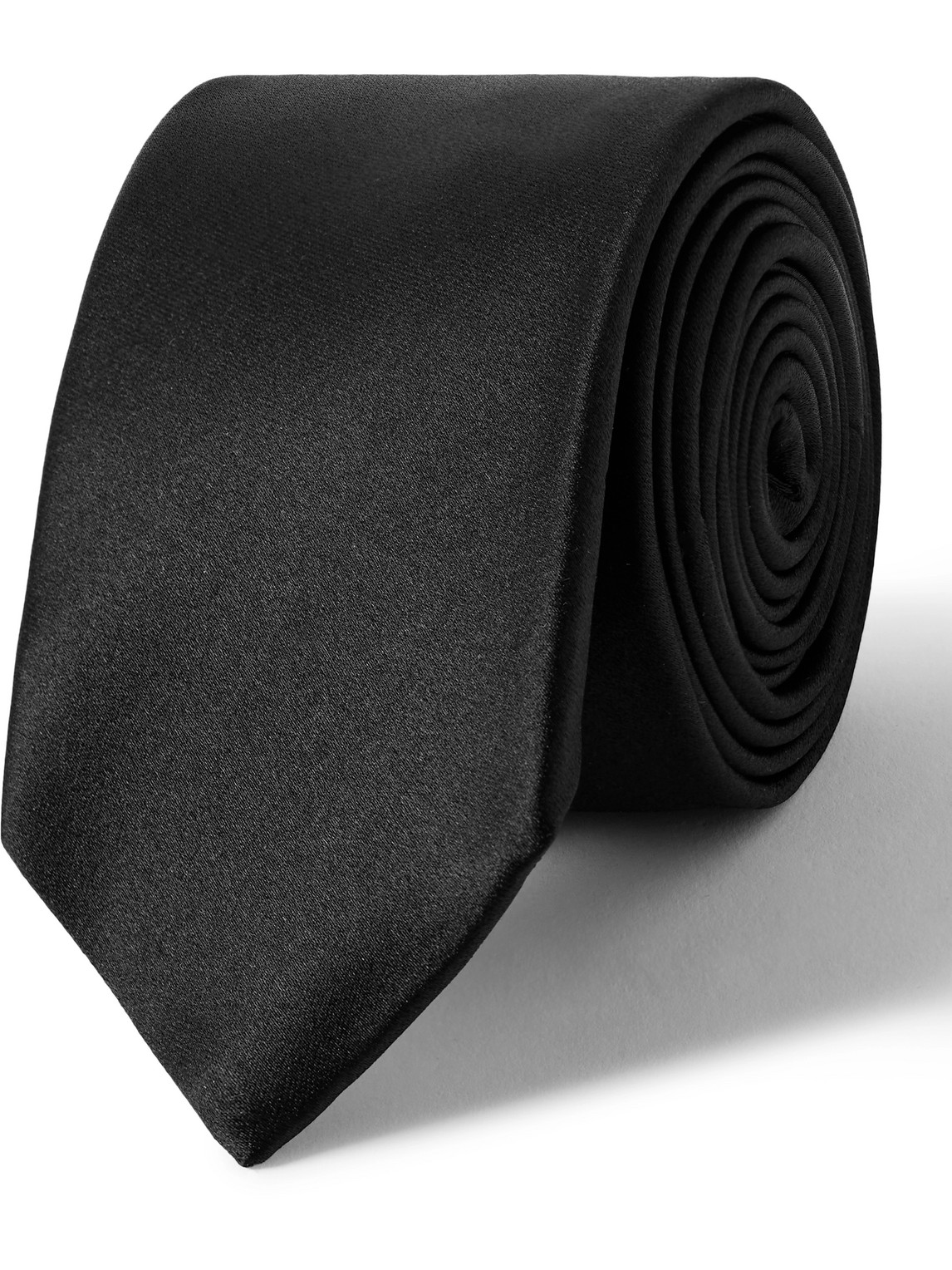 Saint Laurent 5.5cm Silk-satin Tie In Black