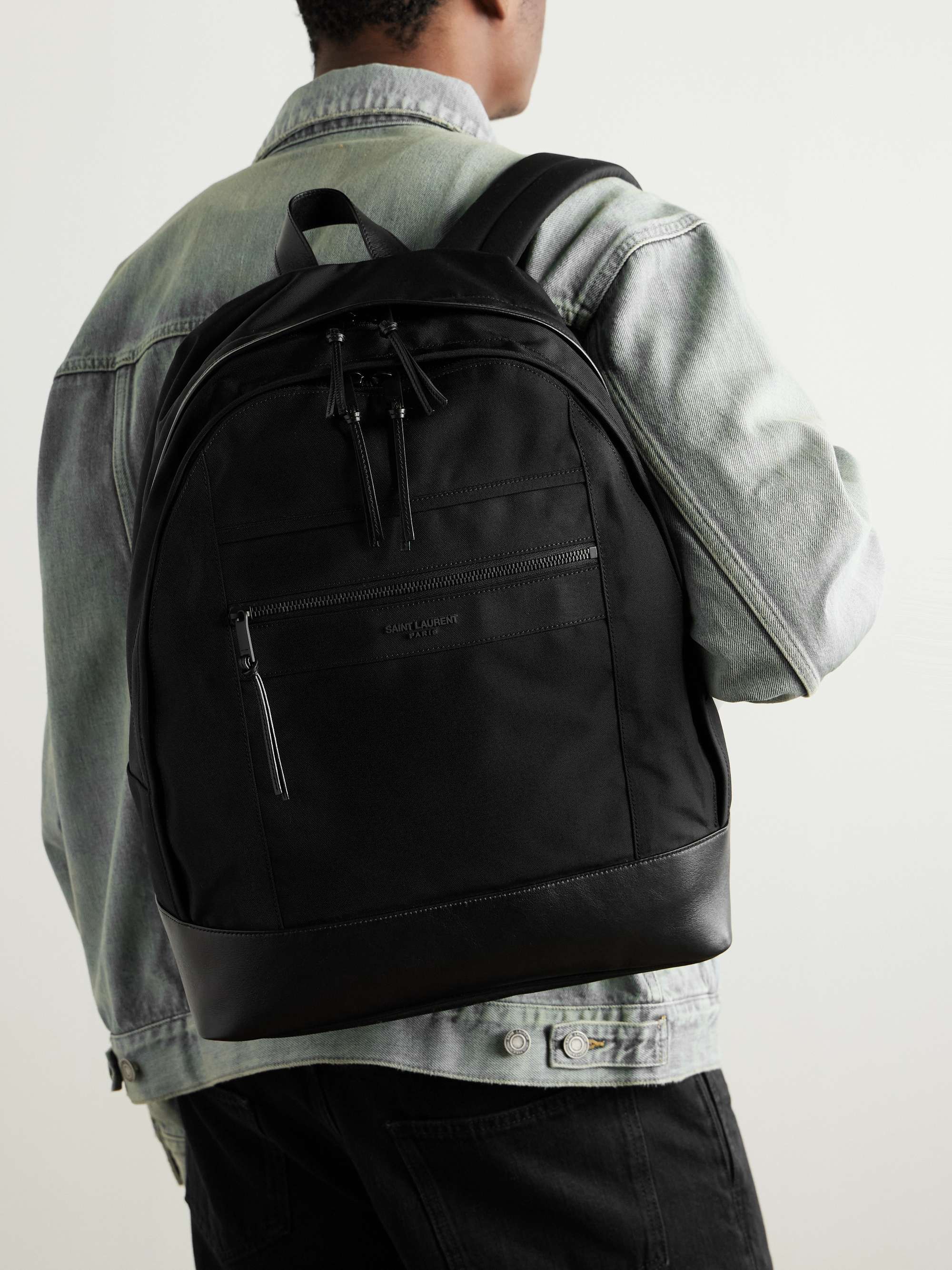 SAINT LAURENT City Leather Backpack for Men | MR PORTER
