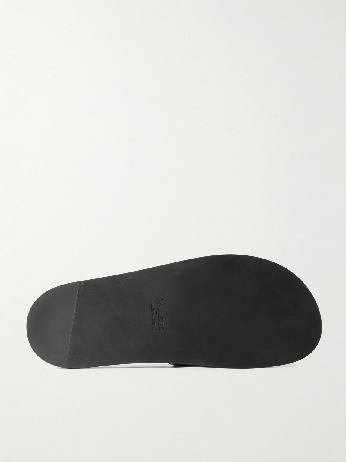 Saint Laurent Nichols Leather Slides In Black