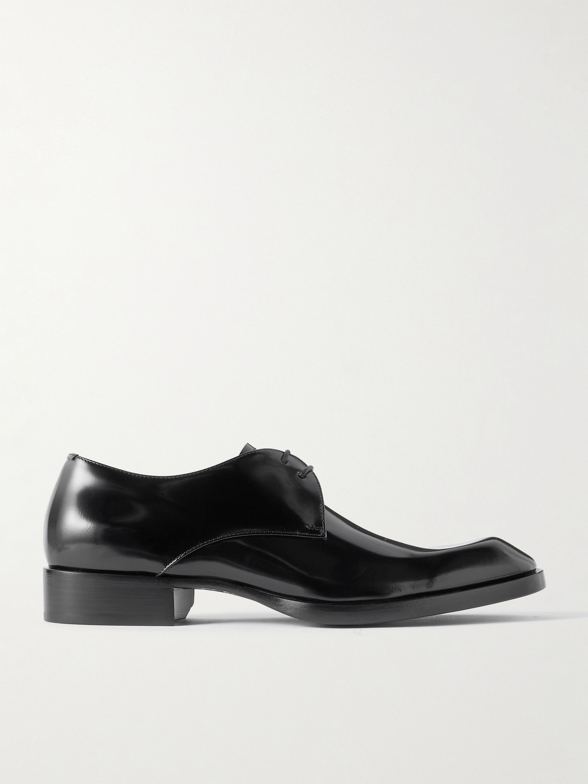 Saint Laurent Vadim Glossed-Leather Derby Shoes - Men
