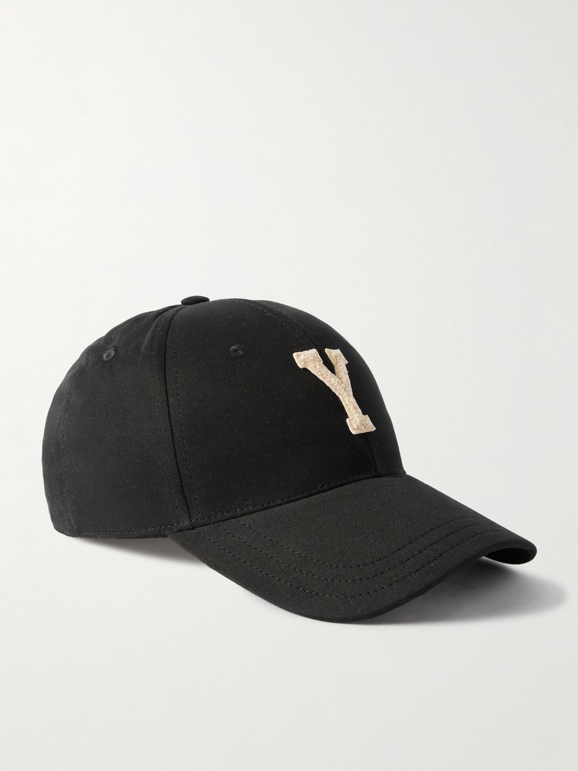 Saint Laurent Logo-Appliquéd Cotton-Twill Baseball Cap - Men