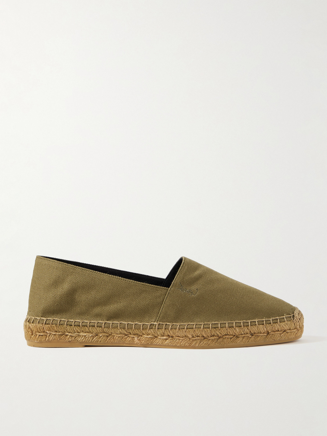 Saint Laurent Collapsible-Heel Logo-Embroidered Twill Espadrilles - Men