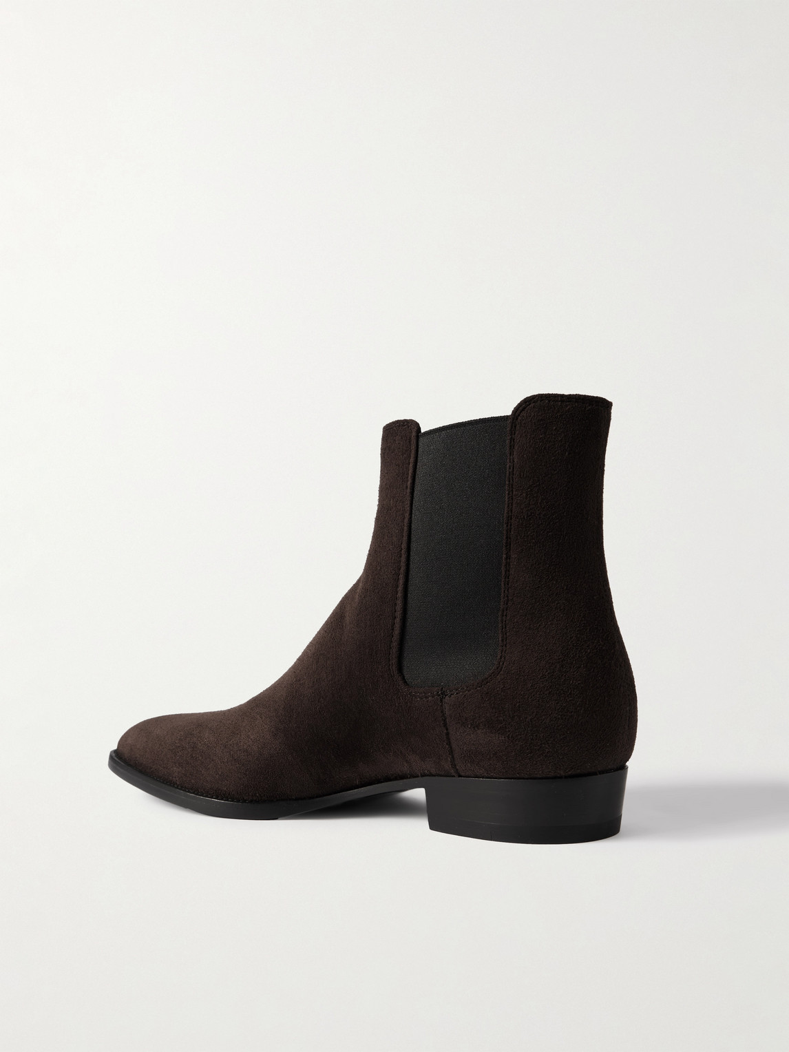 Saint Laurent Wyatt Suede Chelsea Boots In Brown