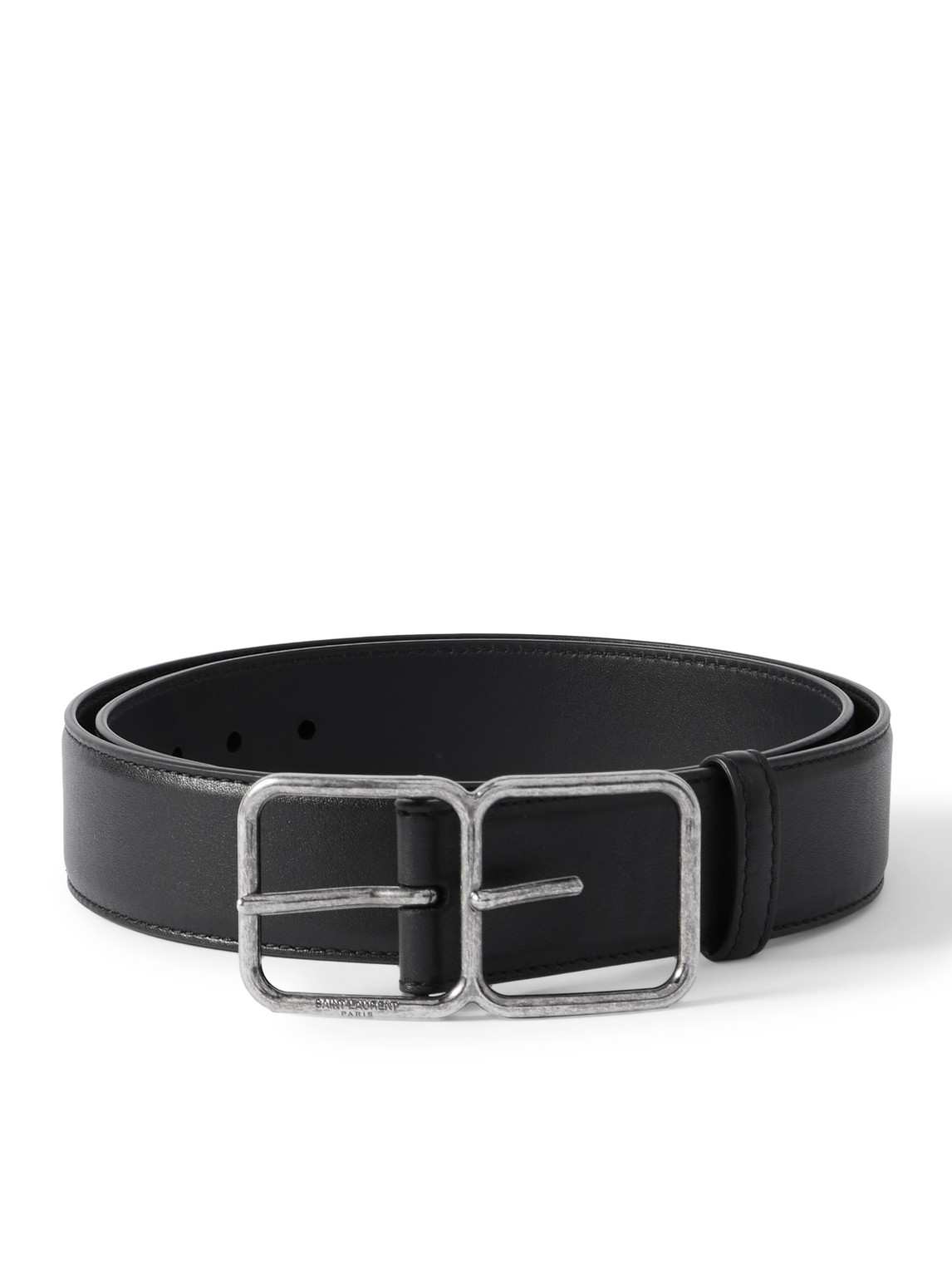 Saint Laurent 3.5cm Leather Belt In Black