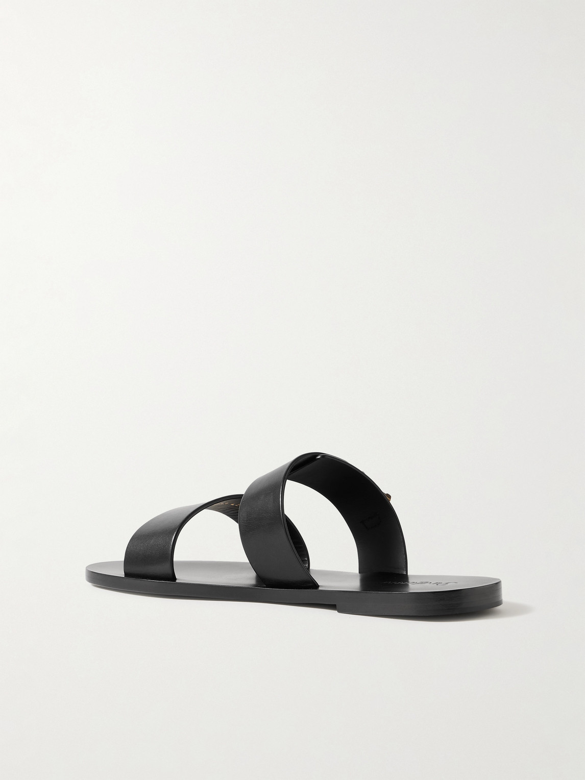 Saint Laurent Ios Buckled Leather Sandals In Black