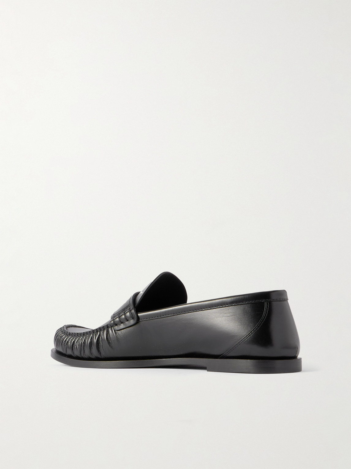 Saint Laurent Laurent Logo-embellished Leather Penny Loafers In Black
