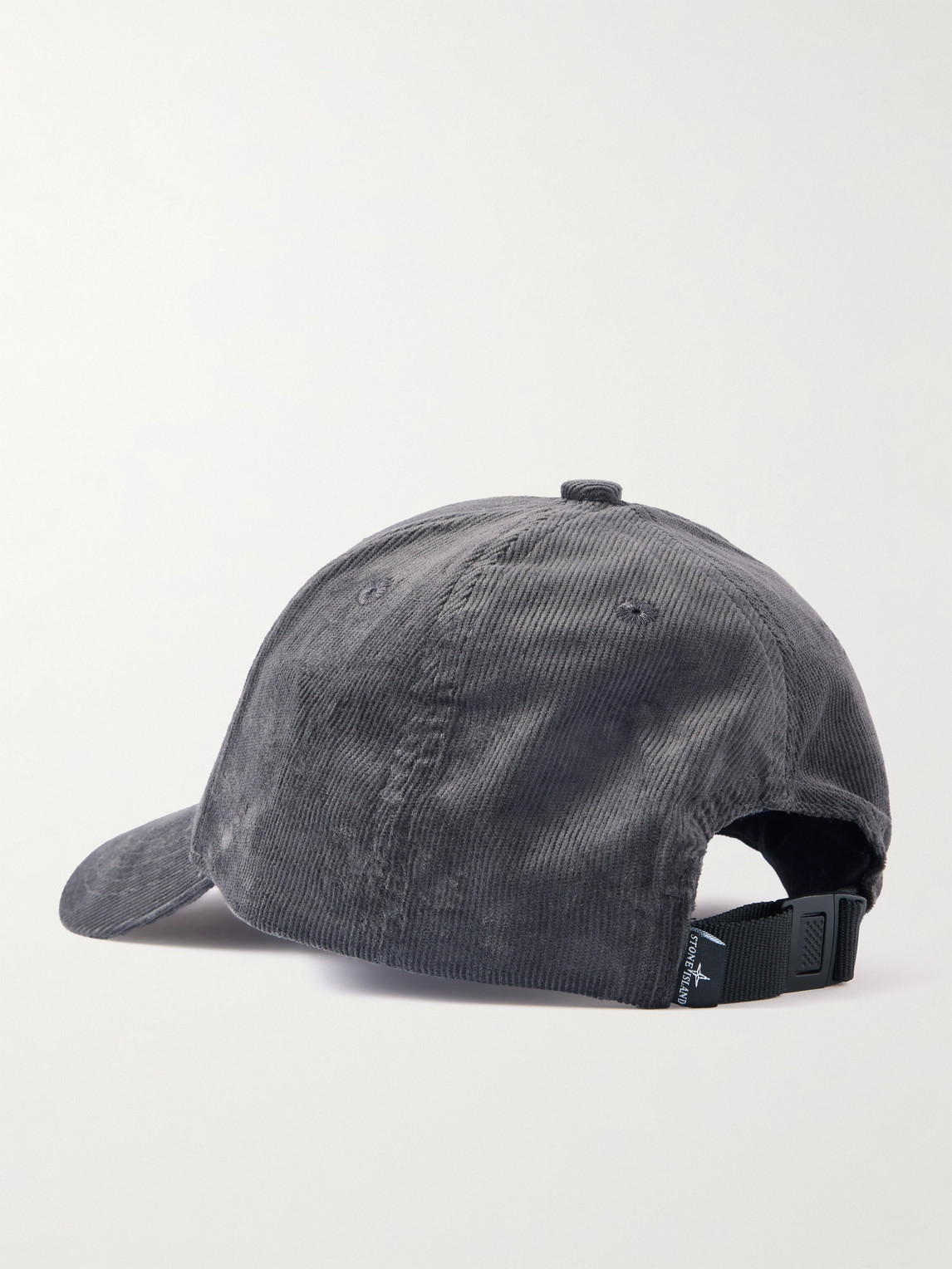 STONE ISLAND LOGO-EMBROIDERED COTTON-CORDUROY BASEBALL CAP