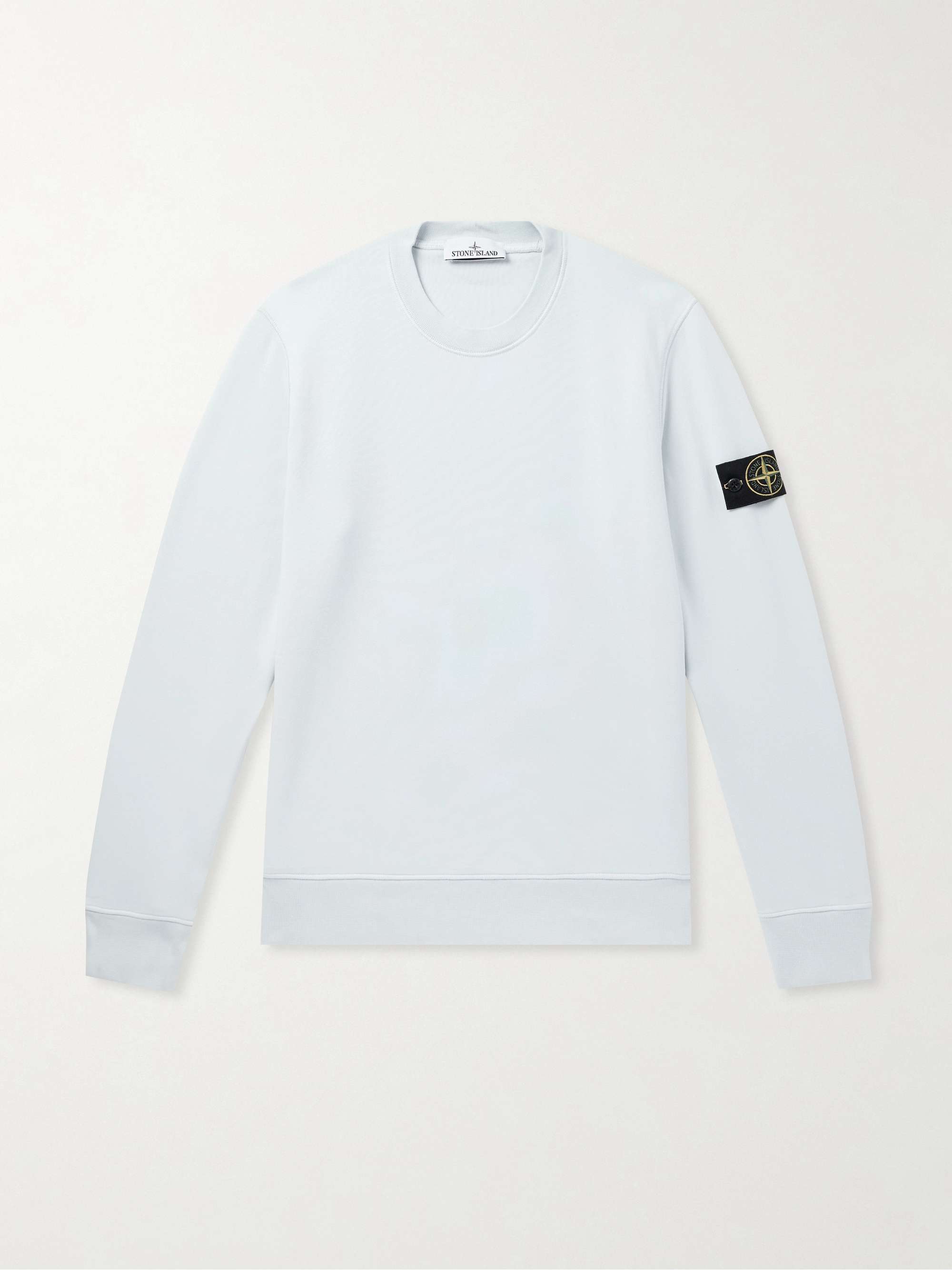 STONE ISLAND Straight-Leg Logo-Appliquéd Cotton-Blend Twill