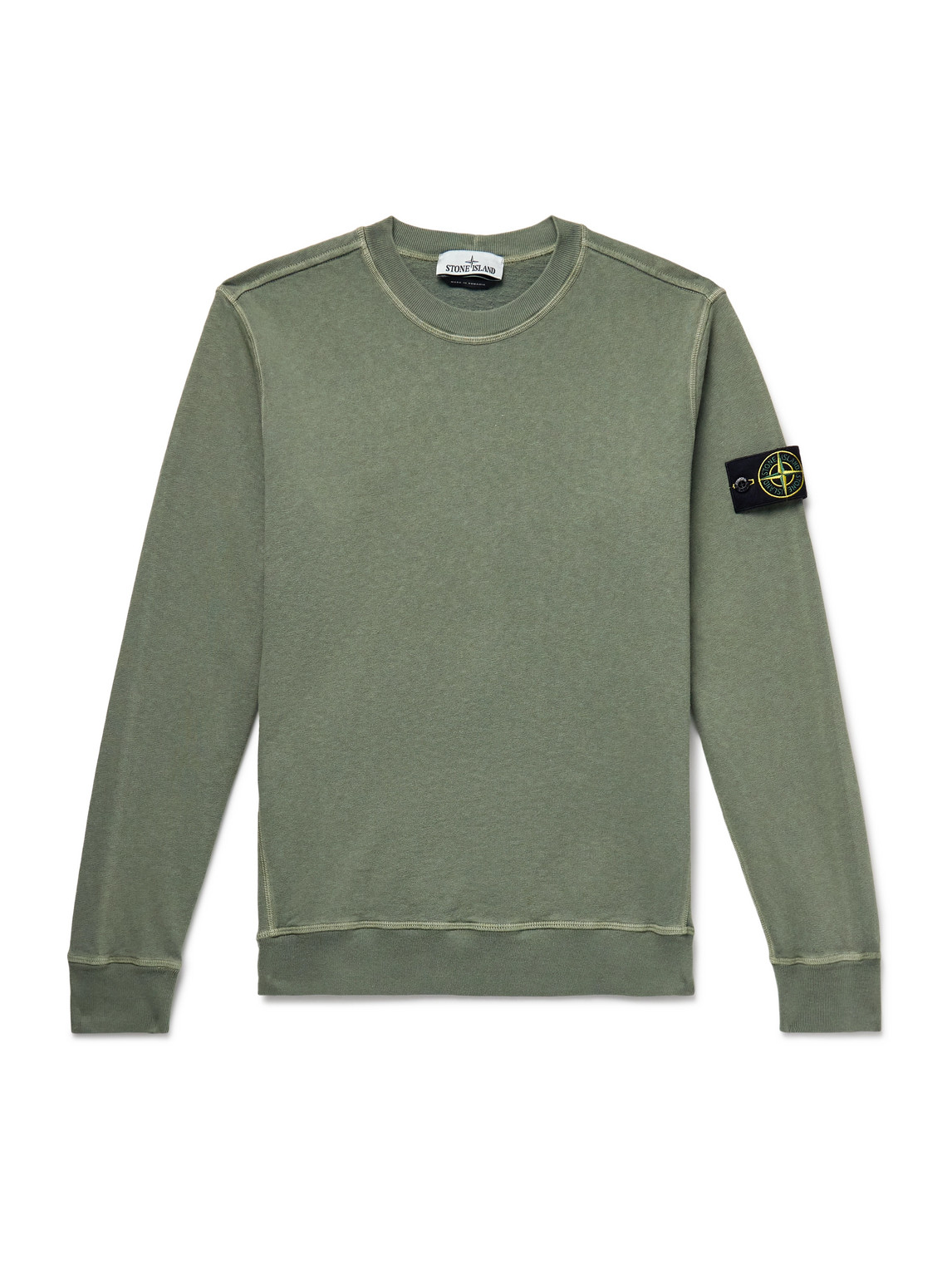 Logo-Appliquéd Garment-Dyed Cotton-Jersey Sweatshirt