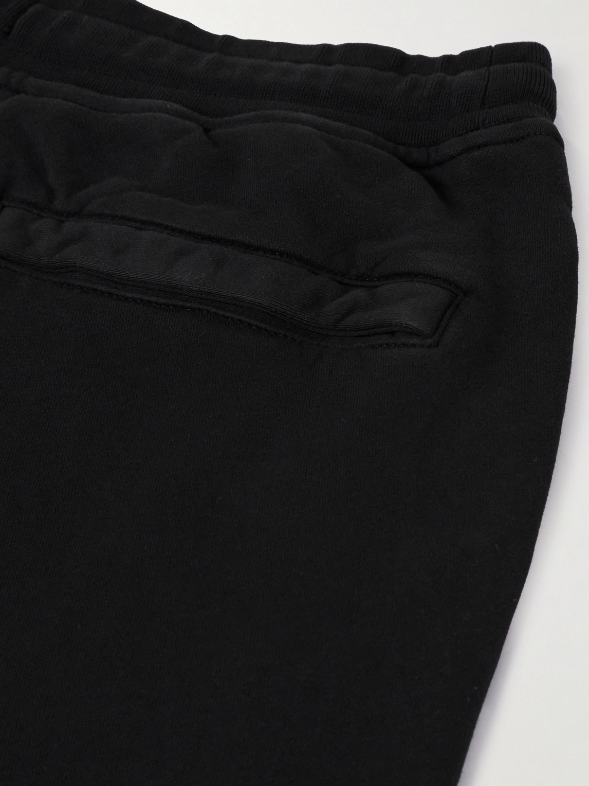 Stone Island Cotton Fleece Sweatpants With Elasticated Waistband In Black