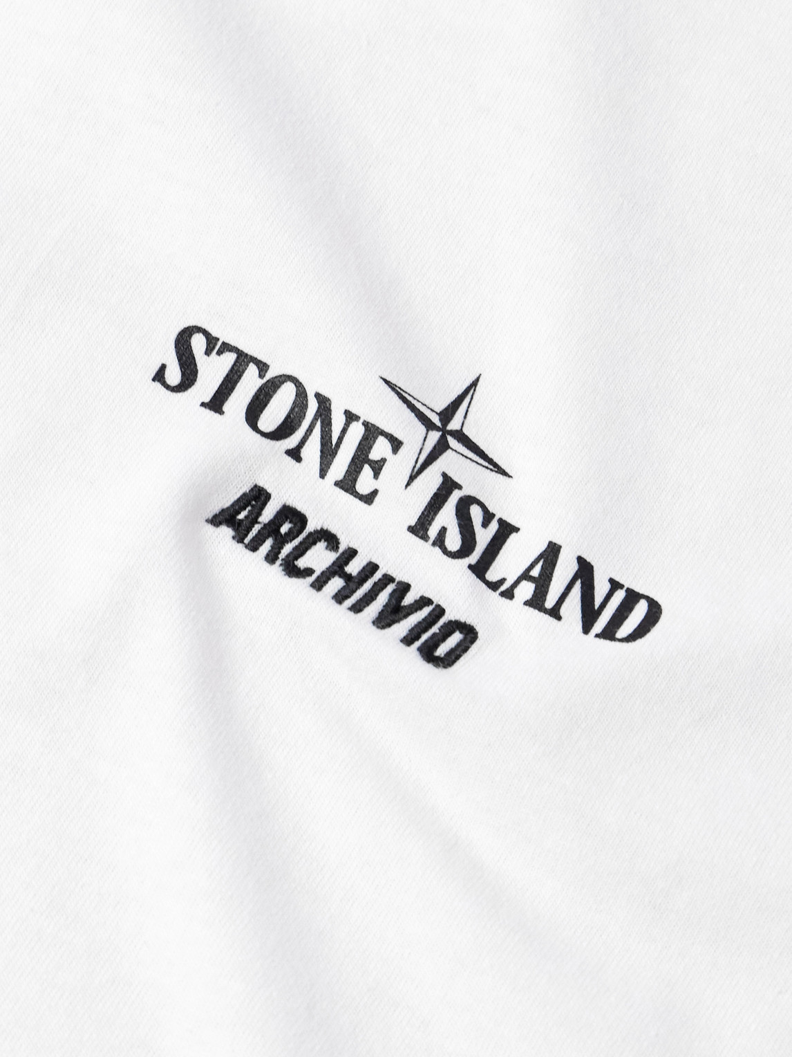 Stone Island Logo-print Organic Cotton-jersey T-shirt In White