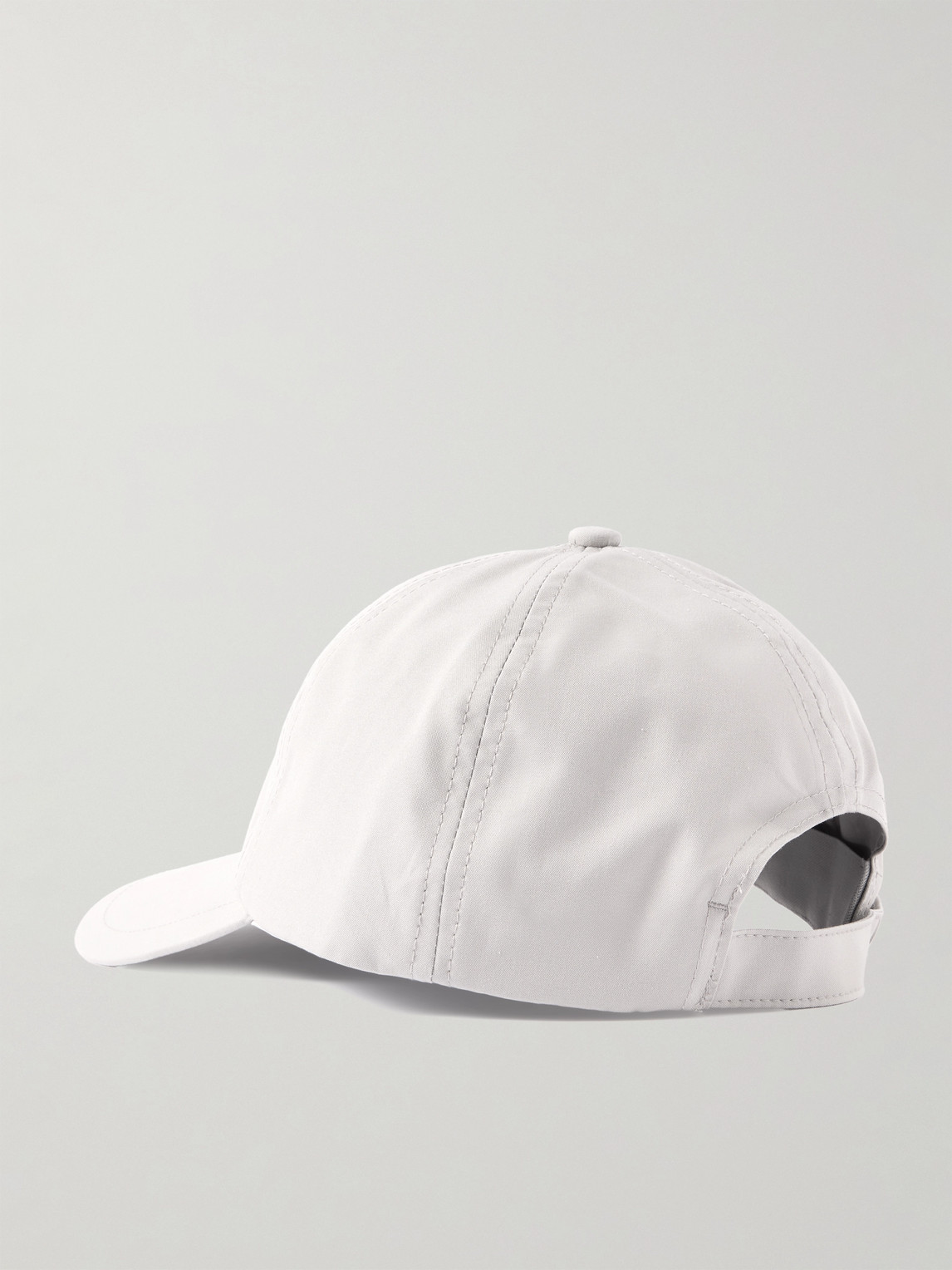 Stone Island Ghost Logo-appliquéd Organic Cotton-canvas Cap In Gray