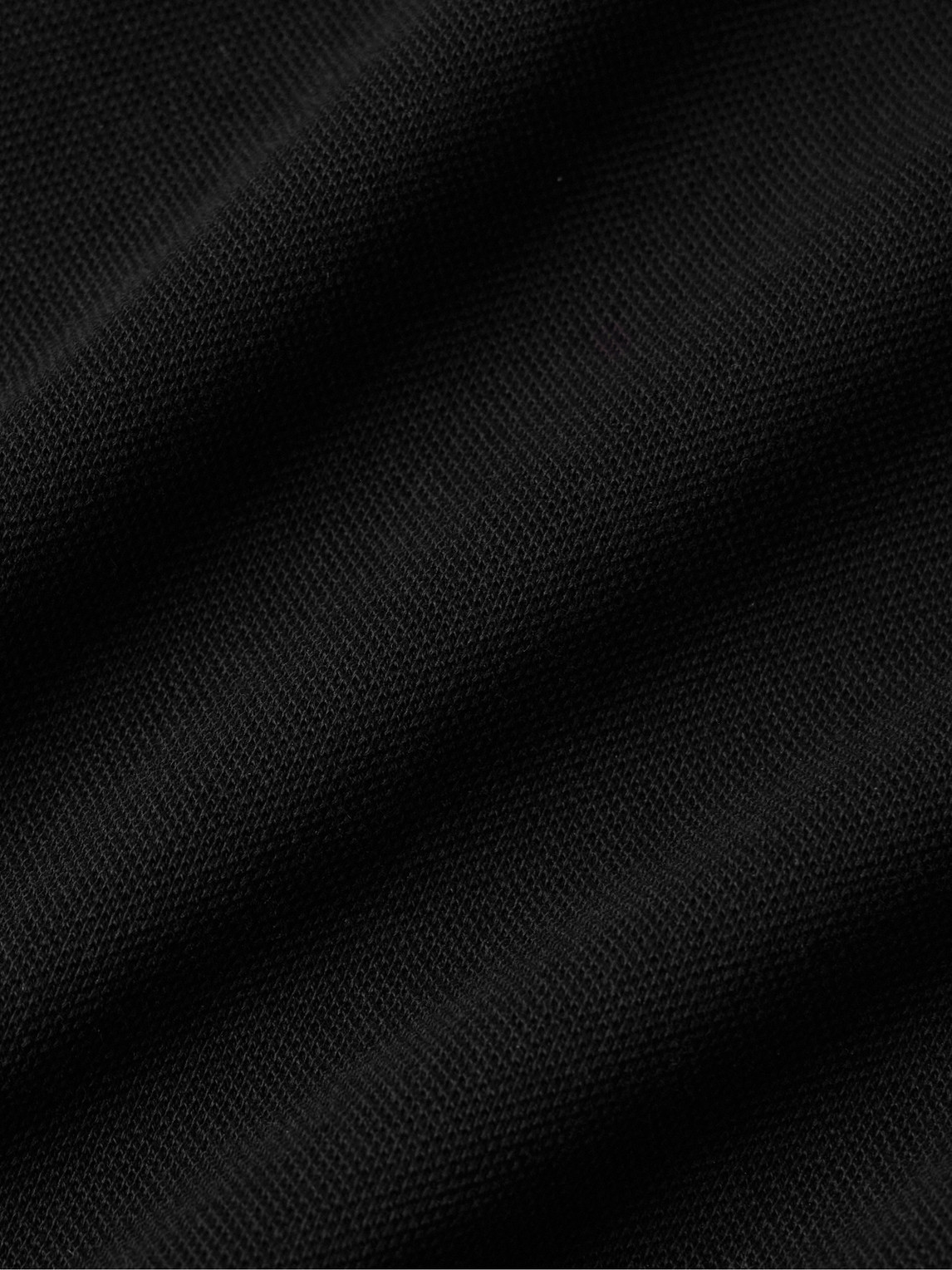 Moncler Cotton Polo Shirt In Black