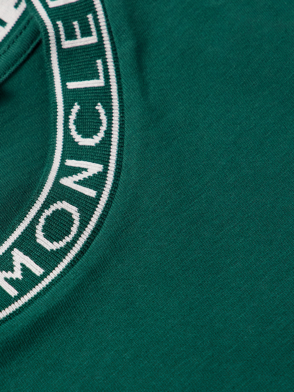 Moncler Slim-fit Logo-appliquéd Cotton-jersey T-shirt In Green