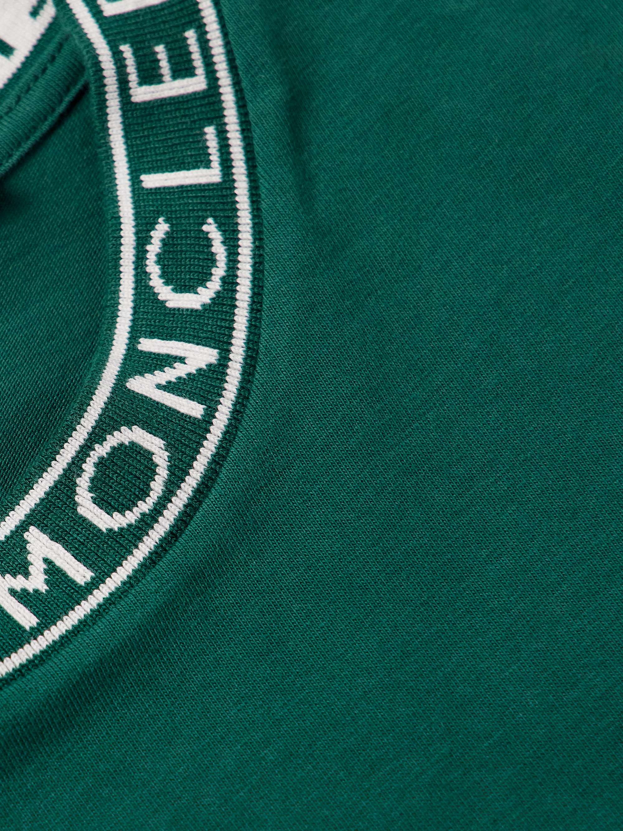 MONCLER تي شيرت من قطن الجيرسي مزين برقعة شعار العلامة