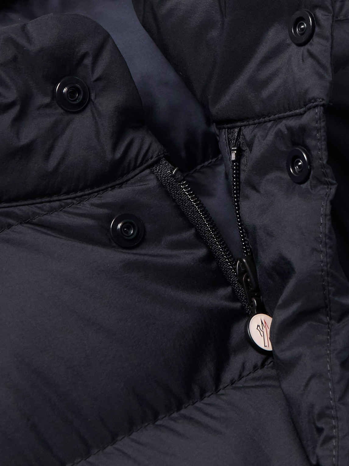 Moncler Slim-fit Logo-appliquéd Quilted Nylon Down Jacket In Blue
