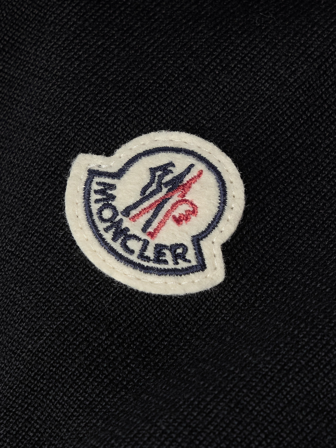 Moncler Slim-fit Logo-appliquéd Quilted Nylon-panelled Wool Down Cardigan In Black