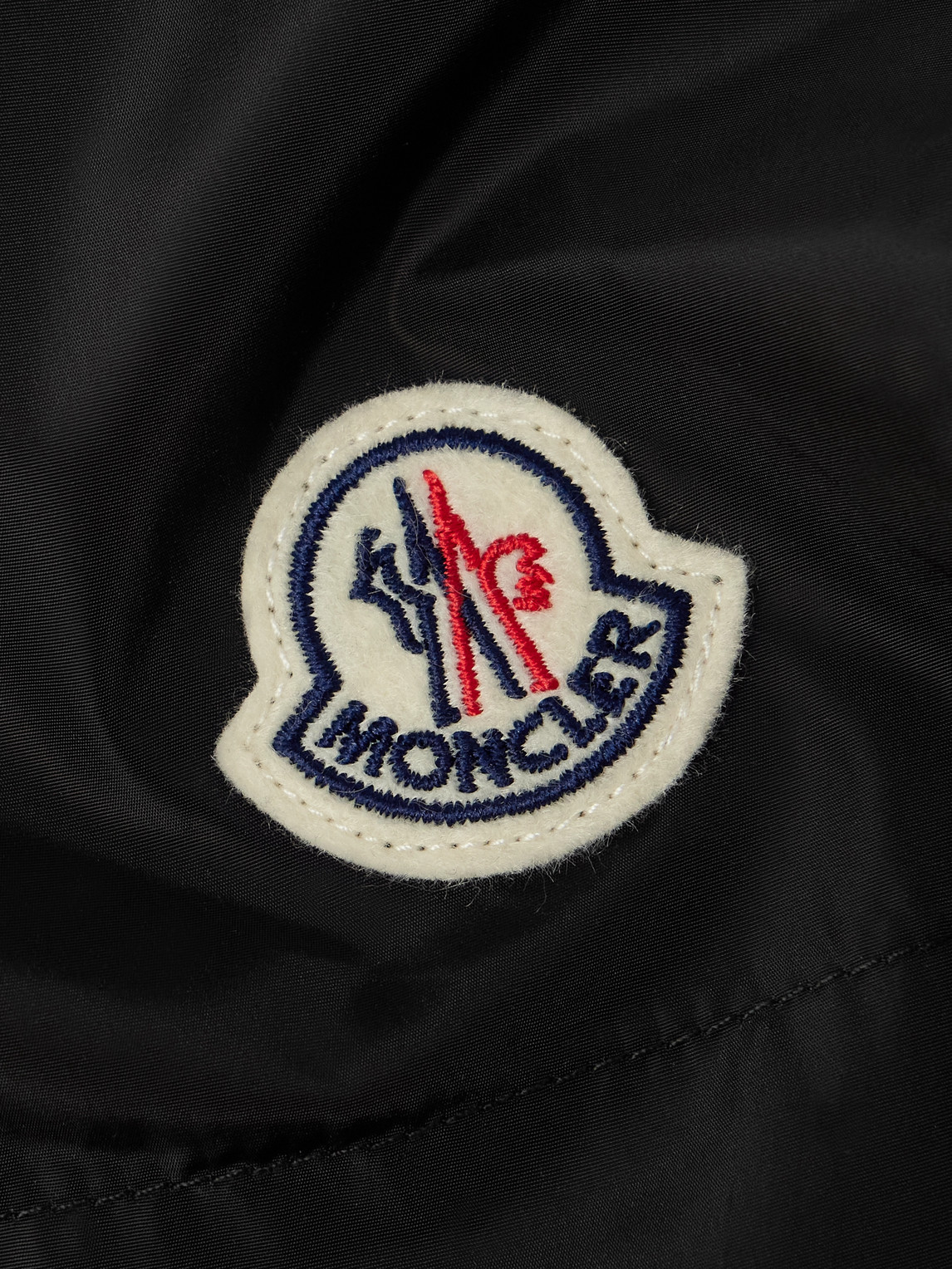 Shop Moncler Straight-leg Mid-length Logo-appliquéd Swim Shorts In Black