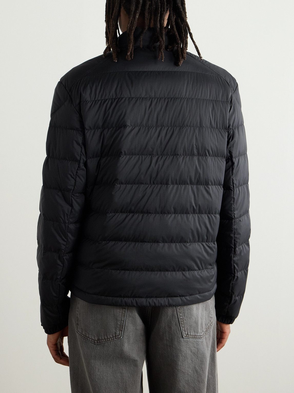 Moncler Short Down Jacket Long Sleeves In Black