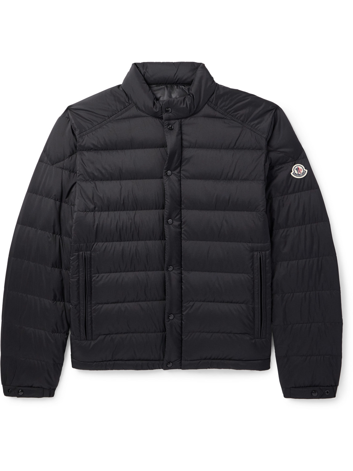 Moncler Short Down Jacket Long Sleeves In Black