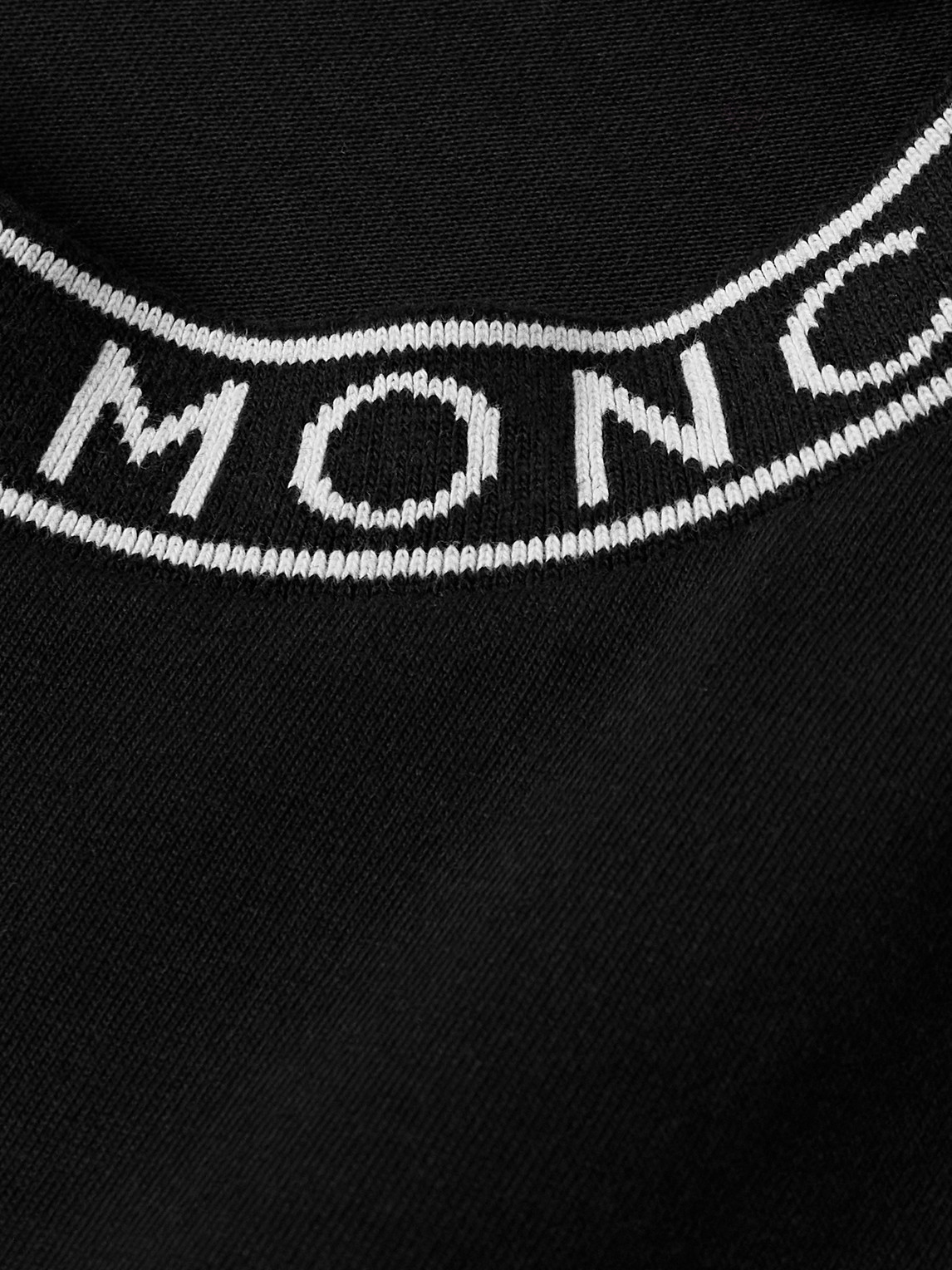 Moncler Short-sleeved Cotton T-shirt In Black