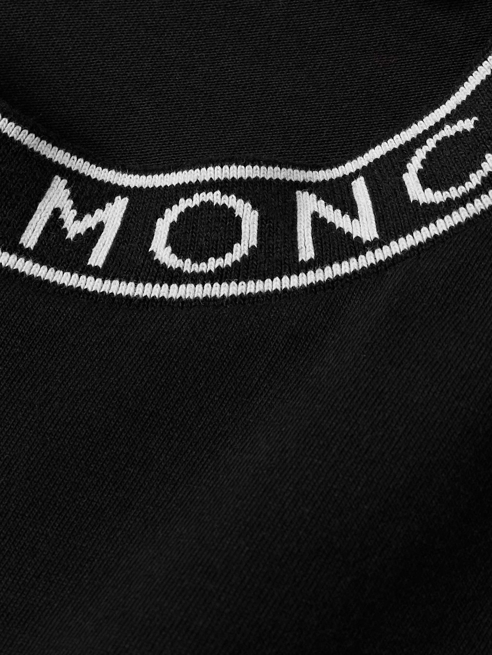 MONCLER 로고 아플리케 코튼 저지 티셔츠