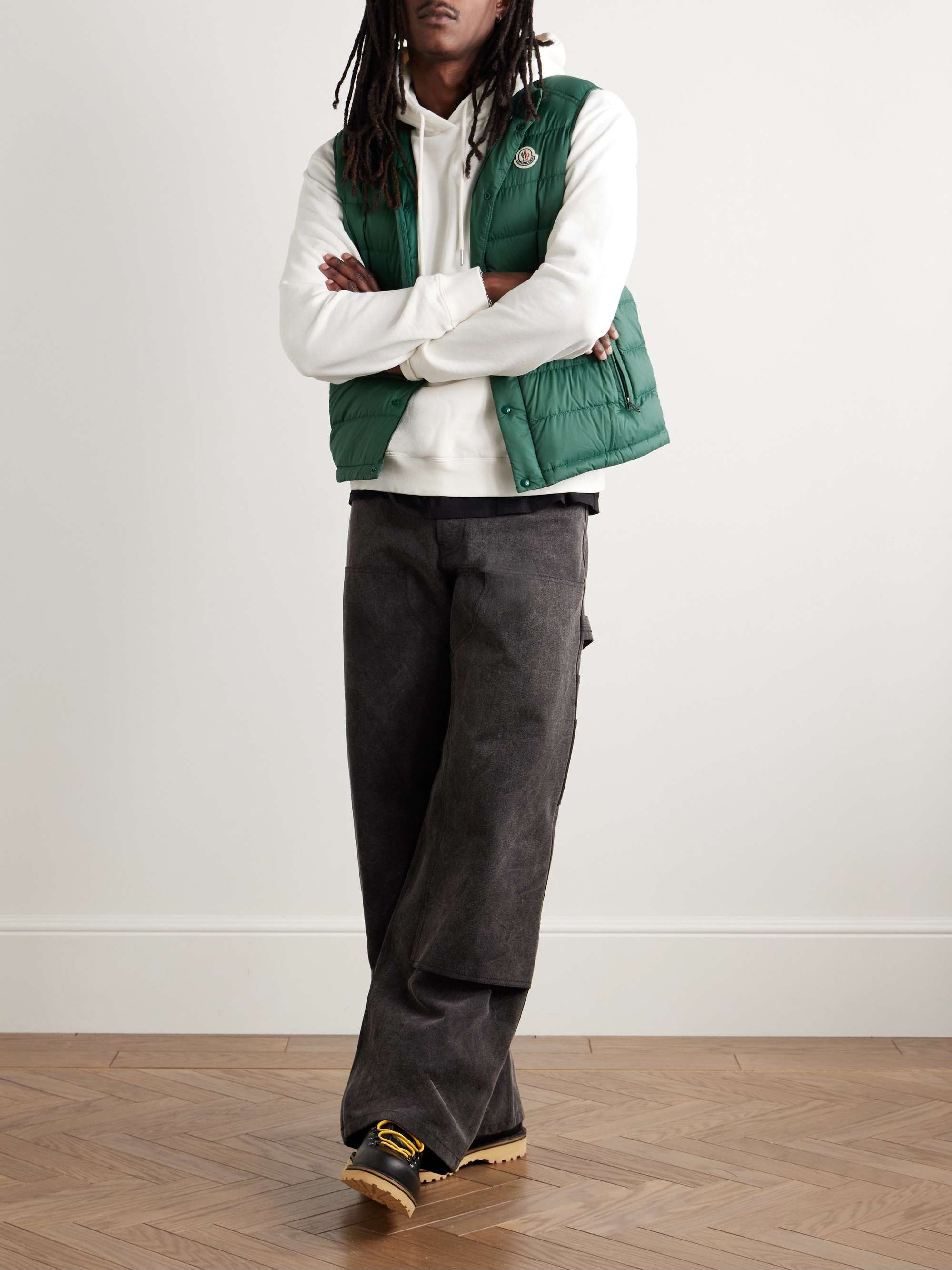 Green Barthe Logo-Appliquéd Quilted Nylon Down Gilet Green Barthe Logo-Appliquéd Quilted Nylon Down Gilet