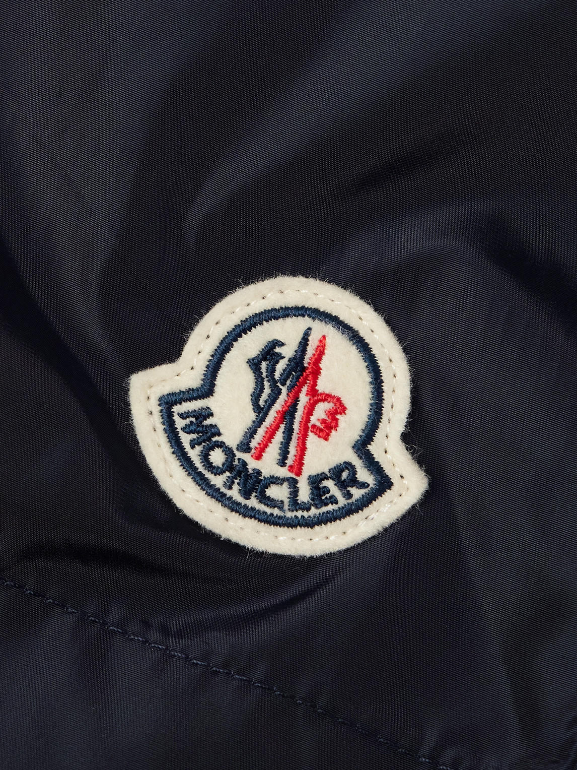 Moncler Mens Navy Logo-patch Relaxed-fit Swim Shorts Xl In Blue