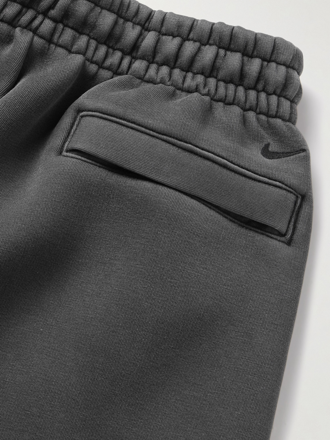 Nike Wide-leg Garment-dyed Tech-fleece Drawstring Shorts In Multi