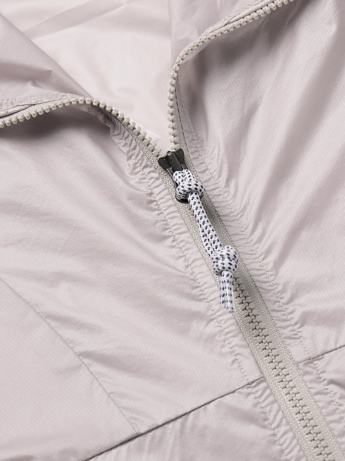 Nike Acg Cinder Cone Logo-embroidered Nylon Hooded Jacket In Gray