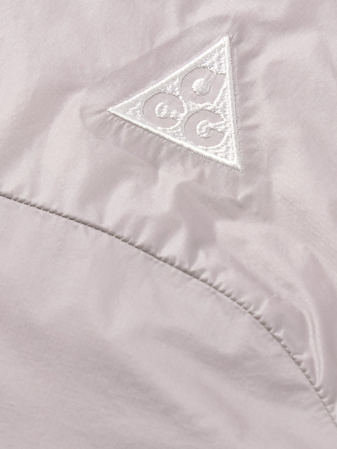 Nike Acg Cinder Cone Logo-embroidered Nylon Hooded Jacket In Gray