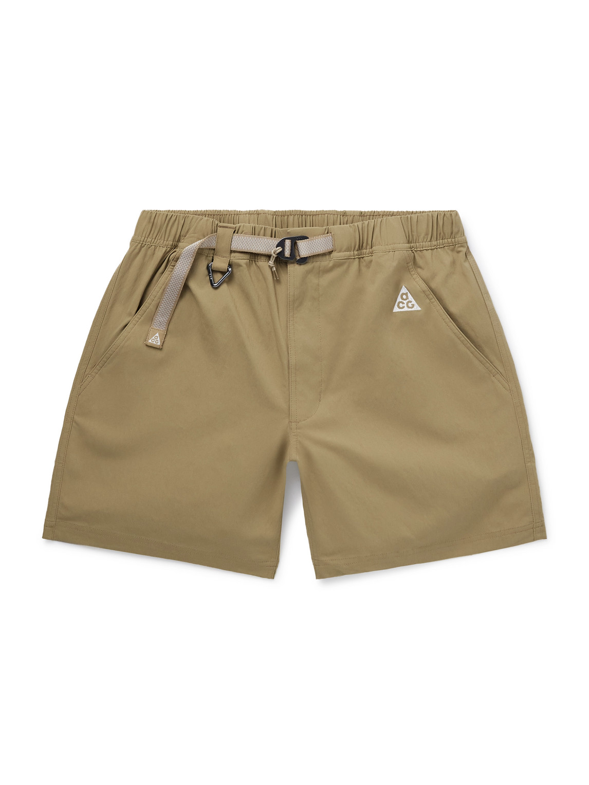 Nike Acg Straight-leg Belted Logo-embroidered Shell Shorts