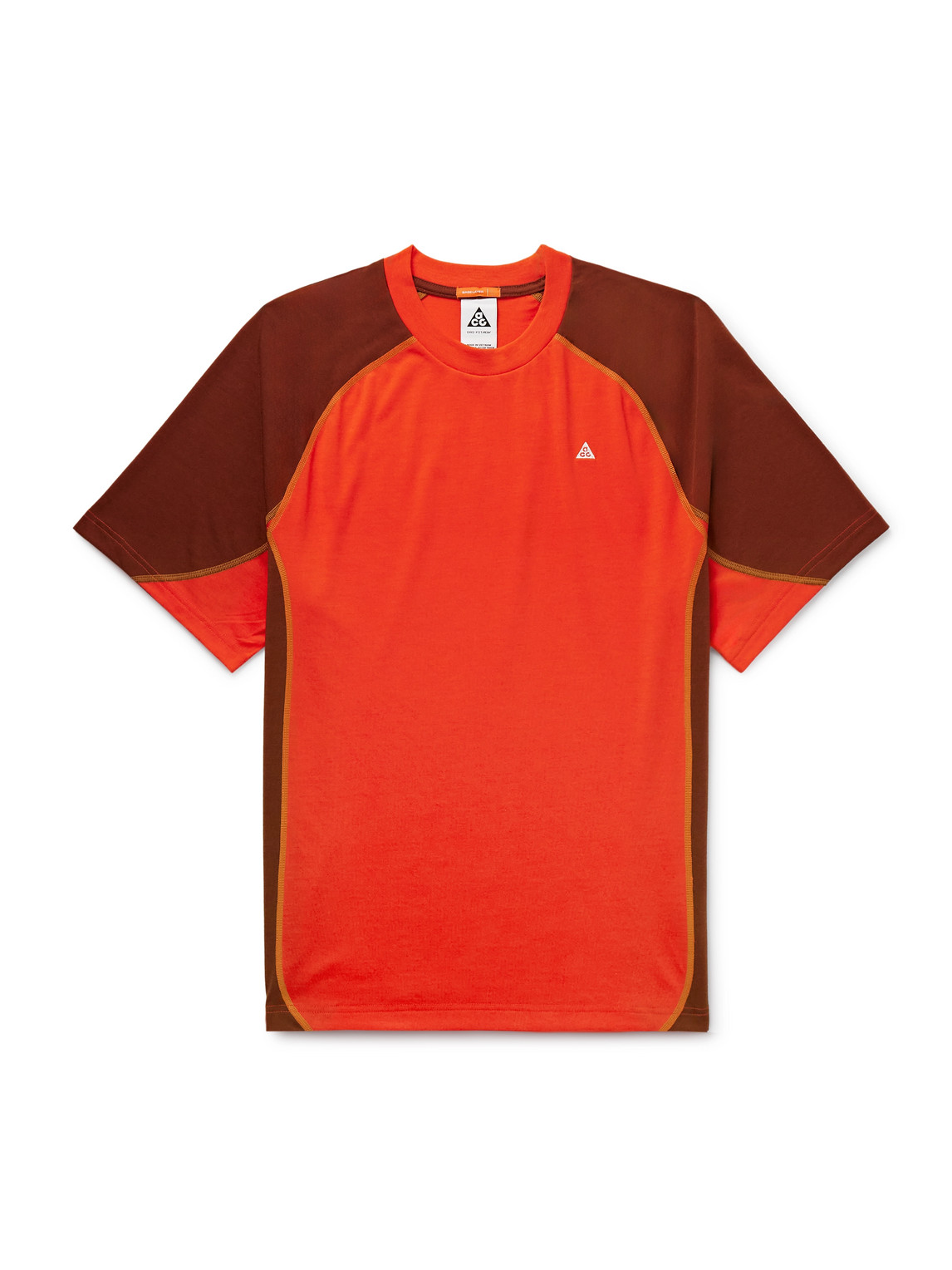 Nike Men's  Acg "goat Rocks" Dri-fit Adv Uv Short-sleeve Shirt In Orange